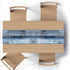 GALMAXS7 Modern Art Table Runner Farmhouse Style Burlap Table Runner Blue and Grey Abstract Art Table Runners for Farmhouse Kitchen, Dinner Holiday Parties Wedding Decor - 13 X 90 Inch