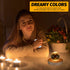 Wooden Light Base Stand Colorful LED Lights Display Base with Remote Control for Selenite Tower Home 3D Laser Crystal Glass Resin Art (2 Pieces)