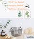 Yarlung 2 Pack Wire Storage Baskets, Small Hanging Metal Baskets Tote Farmhouse Decor Bin Organizer for Bathroom, Kitchen, Laundry Room, Removable Handle, Square, Bronze