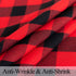 Wracra Cotton Linen Christmas Checkered Rectangle Tablecloth Rustic Buffalo Plaid Table Cover for Kitchen Dinning Room Party Home Picnic (Red and Black, 55"×71")