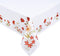 Floral Tablecloth, Wild Flower Table Cloth, Spring Summer Waterproof Wrinkle Free Tablecloth for Outdoor, Picnic, Camping, Patio, Party, Kitchen, Dining Room, Red and White, Rectangle 60 x 84 inch
