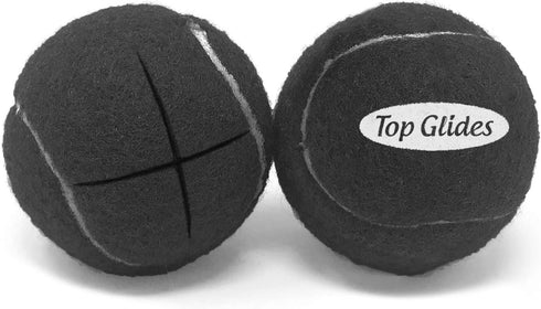 Pre-Cut Walker Glide Balls - 15 Colors & Styles (Black)