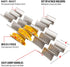 Taco Holder Stand - Set of 6 - Oven & Grill Safe Stainless Steel Taco Racks With Handles - Fill & Serve Tacos With Ease - Taco Trays by Fiesta Kitchen