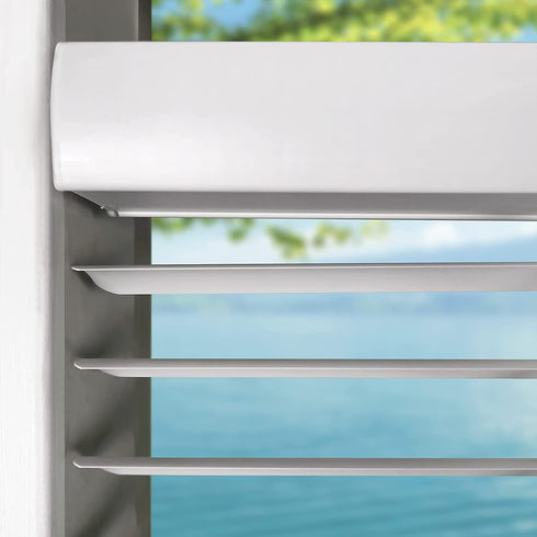 Calyx Interiors 1 Cordless Vinyl Mini Blinds, White, 22.5" W x 48" H (04MV2224480)