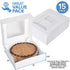 9 x 9 x 2.5 Inch White Pie Box with Viewing Window (15 Count)-Medium Bakery Box - Auto Pop Cake Box Design - Pie Box with Viewing Window for Strawberries, Smash Hearts, Pastry,Treats-Stock Your Home