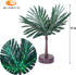 LED Lighted Palm Tree Luau Party Decorations, St. Patrick's Day 17.3In Tabletop Artificial Palm Tree Green Lights, Prelit Bonsai Tree Battery USB Powered for Tropical Hawaiian Party Home Table Decor
