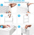 SPACEKEEPER 3 Tier Slim Storage Cart Mobile Shelving Unit Organizer Slide Out Storage Rolling Utility Cart Tower Rack for Kitchen Bathroom Laundry Narrow Places, Plastic & Stainless Steel, White