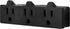 GE 3-Outlet Extender, Heavy Duty Power Splitter, Grounded, Wall Tap Adapter, 3-Prong, 1875 Watts, UL Listed, Black, 50911