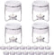 Hiware 4 Pieces Ceramic Butter Warmers with 16 Pieces Tealight Candles Set for Seafood, Fondue - Dishwasher Safe