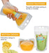 120 Pcs Zipper Plastic Pouches Drink Bags, Heavy Duty Hand-Held Translucent Frosted Reclosable Stand-up Bag 2.4" Bottom Gusset with 120 pcs Straws & Funnel Included
