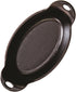 Lodge Heat Enhanced and Seasoned Cast Iron Oval Mini Server, 9-Ounce, Black