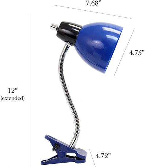 Limelights LD2014-BLU Adjustable Clip Lamp Light, Blue