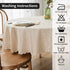 smiry Waterproof Vinyl Tablecloth, Round Heavy Duty Table Cloth, Wipeable Table Cover for Kitchen and Dining Room (Beige, 60" Round)