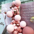 Soonlyn Pink Balloon Garland Arch 140 Pcs Rose Gold Balloon Garland Kit Double Stuffed Mauve Dusty Rose Balloon for Bridal Shower Baby Shower Birthday Party