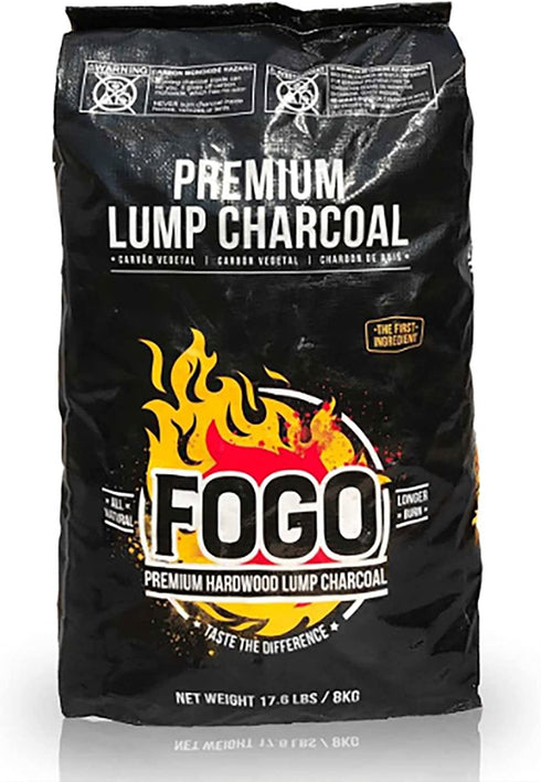 FOGO Premium Oak Restaurant All-Natural Hardwood Medium and Small Sized Lump Charcoal for Grilling and Smoking , 17.6 Pound Bag
