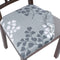 SearchI Seat Covers for Dining Room Chairs Stretch Printed Chair Seat Covers Set of 4, Removable Washable Upholstered Chair Seat Protector Cushion Slipcovers for Kitchen, Office(Leaves Pattern)