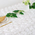 White Rosette Tablecloth 50 x 80 Inch Rectangle 3D Floral Table Cloth Table Cover for Birthday Party Table Decorations