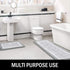 Color G Bathroom Rug Mat, Ultra Soft and Water Absorbent Bath Rug, Bath Carpet, Machine Wash/Dry, for Tub, Shower, and Bath Room (16"x24",Grey and White)