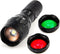 ULTRAFIRE Tactical LED Flashlight Hunting Flashlight A100 Focusable 3 Colors Exchange Glass Lens (Generate RED or Green Light )