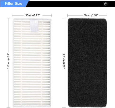 Replacement Filters and Brushes for Ecovacs Deebot N79 N79s DN622 500 N79w ,Yeedi K600,K700 Robotic Vacuum Cleaner.(8 Side Brushes,8 Filters,1 Main Brushes, 1 Primary Filter, 1 Cleaning Tool.) NOTE:Not for Yeedi K781+ Yeedi K650