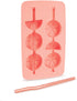 Genuine Fred Mold Ice Tray and Straws, Standard, Pink