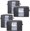 Large Capacity Clothes Storage Bins Bags Organizers 4 Foldable Clothes Storage Containers Organizer Blankets Clothes Comforters Zipper Bins with Clear Window for college dorm room essentials Gray