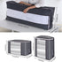Large Capacity Clothes Storage Bins Bags Organizers 4 Foldable Clothes Storage Containers Organizer Blankets Clothes Comforters Zipper Bins with Clear Window for college dorm room essentials Gray