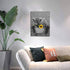NIALLIAZ Cow Sunflower Canvas Wall Art Funny Animal And Bathing In The Bathtub Decor Black White Pictures Giclee Print Modern Artwork Paintings For Living Room Bedroom Bathroom, 12 X 16 inch