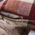 MIULEE Pack of 2 Decorative Throw Pillow Covers Check Buffalo Plaids Pillowcase Linen Square Cushion Case for Decor Sofa Couch Bedroom Red and Tan 20x20 inch