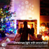 Christmas Decorations Lantern String Lights - 22.8 Feet Christmas Lights with 6 LED White Snowflake Projector, Lantern Projection Lights Waterproof for Indoor Outdoor Patio Window Holiday Show, White