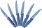Nutriblade 6-Piece Steak Knives Set by Granitestone Stainless Steel Serrated Blades with Comfortable Handles Dishwasher-safe Rust-proof Steak Knife For Home and Restaurant Use As Seen On TV (Blue)