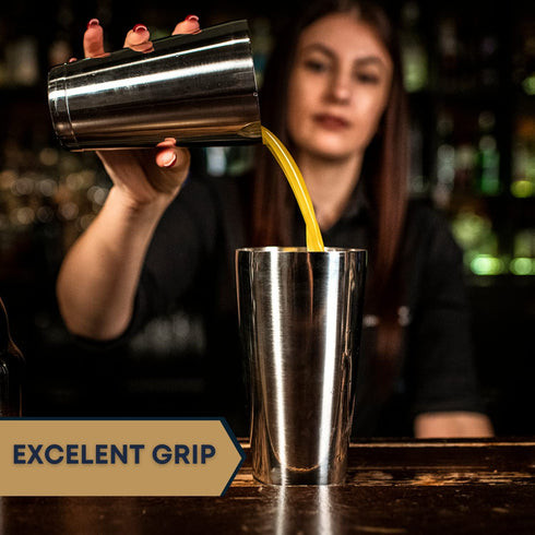 BARIANTTE Weighted Boston Cocktail Shakers, Bartender Shaker Large, Boston Shaker Set Extra Large Cocktail Shaker, Drink Shaker Bar Shakers Bartending | 28OZ & 18OZ Stainless Steel Professional Shaker