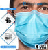 Box of 50 4-Ply ASTM Level 3 Face Masks, Disposable (Blue) by PlastCare USA