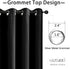 MRTREES Blackout Tier Curtains Black 24 inch Length Kitchen Tiers Short Cafe Curtains Triple Weave Bathroom Small Window Treatments Grommet Top 2 Panels