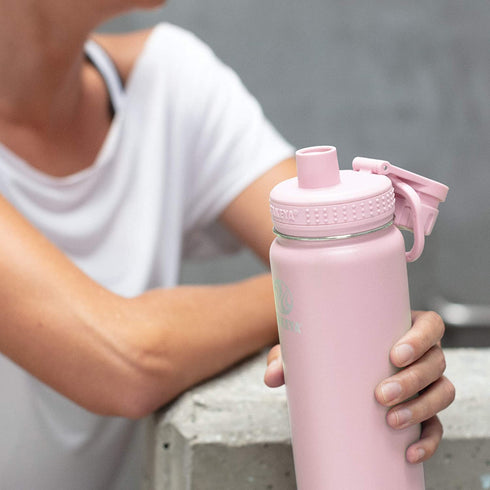 Takeya - 51079 Takeya Actives Insulated Stainless Steel Water Bottle with Spout Lid, 18 oz, Blush
