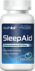 HealthA2Z Sleep Aid, Diphenhydramine HCl 50mg, 250 Softgels, Supports Deeper, Restful Sleeping, Non Habit-Forming