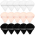 15 Pieces Powder Puff Triangle Makeup Puff Pure Cotton Powder Velour Face Ultra Soft Washable Body Powder Puff for Loose Powder Body Cosmetic Foundation Sponge Makeup Tool (Black, White, Nude)