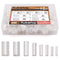 Ruikarhop 290PCS (AWG 12 10 8 6 4 2 1 2/0) 2/0-12 Gauge Wire Ferrules Kits Silver Plated Copper Crimp Connector Non Insulated Ferrules Pin Cord End Terminal