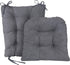 Klear Vu Non-Slip Gripper Twillo Overstuffed Rocking Chair Cushion Set, Seat 17" x 17" and Seatback 21" x 17", Bluestone