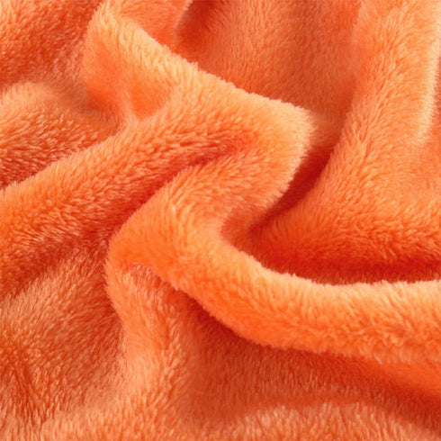 uxcell Flannel Fleece Blanket Soft Lightweight Plush Microfiber Bed or Couch Blanket, Orange Twin
