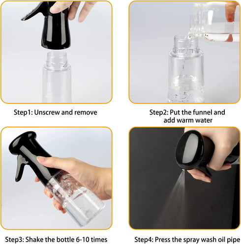 EEEkit 2 PACK Olive Oil Sprayer for Cooking, 210ml Olive Oil Dispenser Bottle Spray Mister- Refillable Food Grade Oil Vinegar Spritzer Sprayer Bottles for Air Fryer, Salad, Baking, Grilling, BBQ