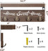 buways Wall-Mounted Key and Mail Holder, Wooden Key Rack with 4 Double Key Hooks, Rustic Home Decor for Entryway