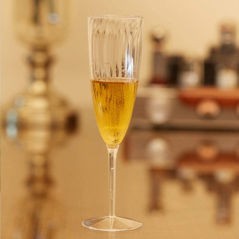 HyHousing 6 Oz Clear Plastic Champagne Glasses 16 Pack, Hard Disposable Plastic Champagne Flute Ideal for Home Daily Life Party Wedding Toasting Drinking Champagne (CF1-16)