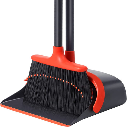 Broom and Dustpan Set for Home, Dustpan and Broom Set, Broom and Dustpan Combo for Office Home Kitchen Lobby Floor Use Dustpan Broom Set