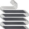 Myfolrena Pants Hangers Non Slip Updated S-Shaped 5 Layers Hangers Closet Space Saver for Jeans Scarf Tie Clothes(4-Pack)