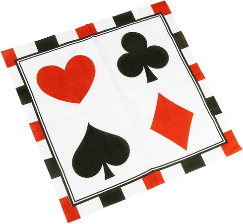 Casino Party Bundle, Includes Plates, Napkins, Cups, and Cutlery (24 Guests,144 Pieces)