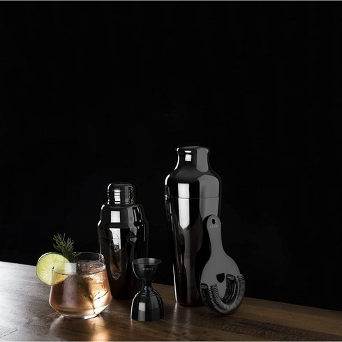 Viski Hawthorne Professional Metal Stainless Steel Cocktail Strainer for Kitchen with Handle | Home bar Tool, Set of 1, Gunmetal Black