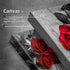 Red Rose Bathroom Wall Art Black and White Flower Canvas Prints Picture Bedroom Wall Decor Aesthetic Floral Painting Modern Romantic Kitchen Artwork Poster Decorations Wooden Framed 8x8 Set of 4