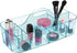 mDesign Plastic Portable Storage Organizer Caddy Tote - Divided Basket Bin with Handle for Bathroom, Shower, Dorm Room - Holds Hand Soap, Body Wash, Shampoo, Conditioner, Lotion - Sea Blue