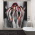 Hiyoo Halloween Horror Scary Bloody Shower Curtain with Hooks, Hallowmas Theme Bathroom Decor Bathtub Waterproof Shower Curtain Sets - Vampire Girl 60" W x 72" L